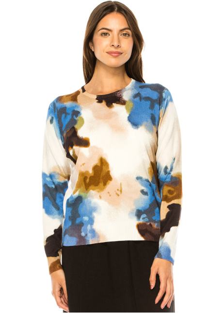 Painterly Palette Modest Sweater