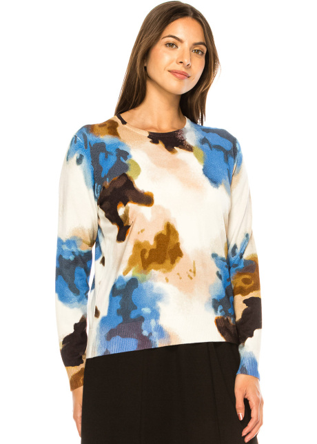 Painterly Palette Modest Sweater