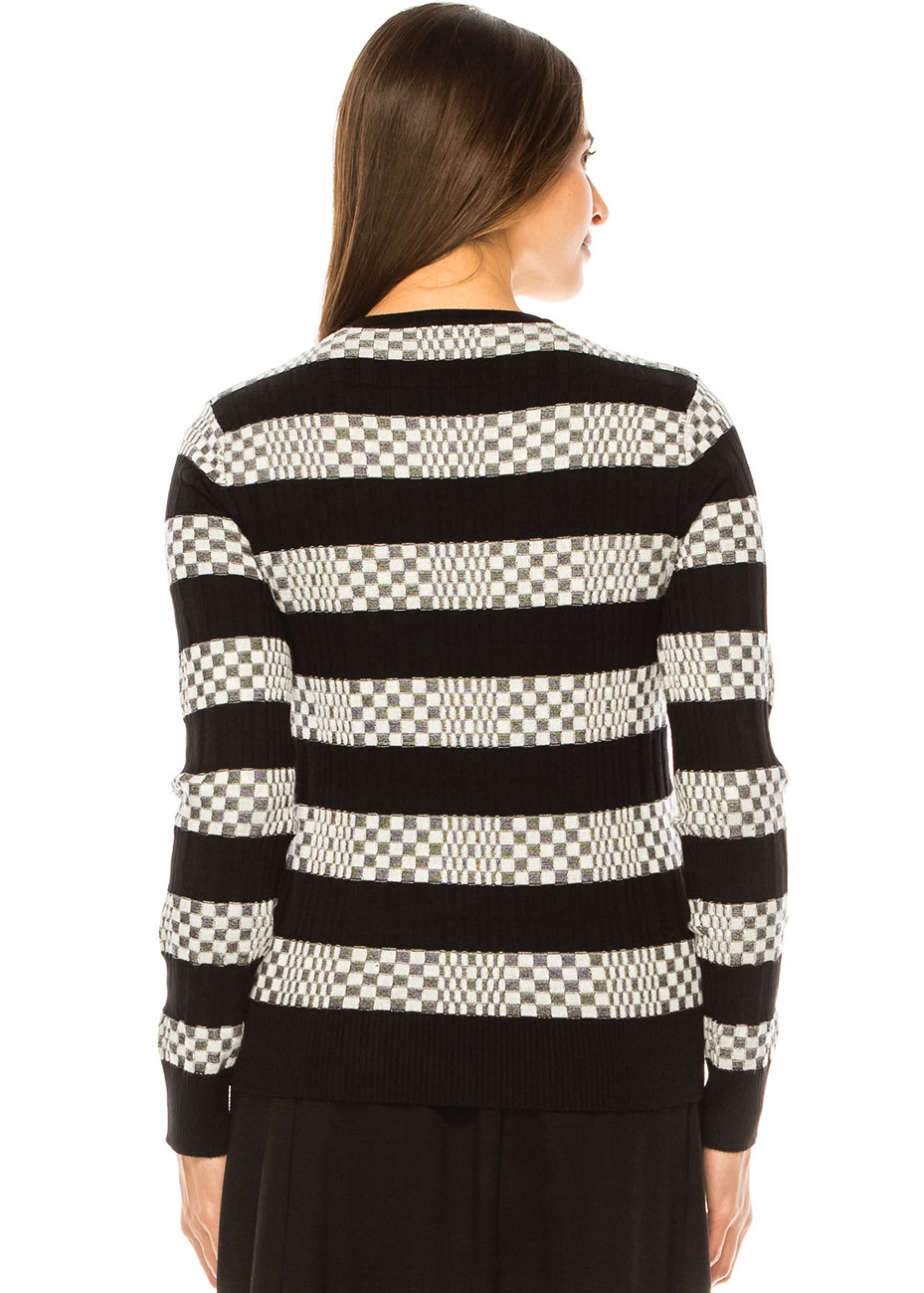 Chequerboard Chic Sweater