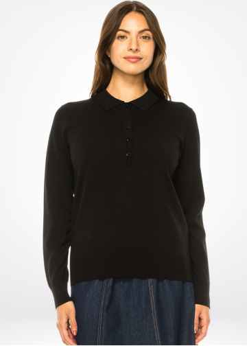 Onyx Comfort Shirt-Collared Pullover