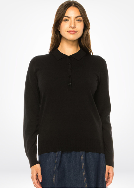 Onyx Comfort Shirt-Collared Pullover