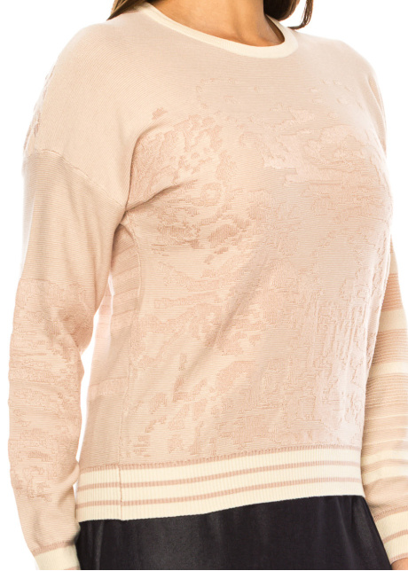 Soft Rose Embossed Sweater