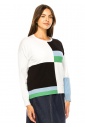 Serene Elegance Color Block Sweater