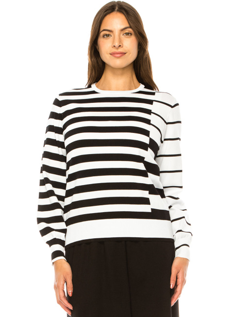 Sleek Stripes Modest Sweater