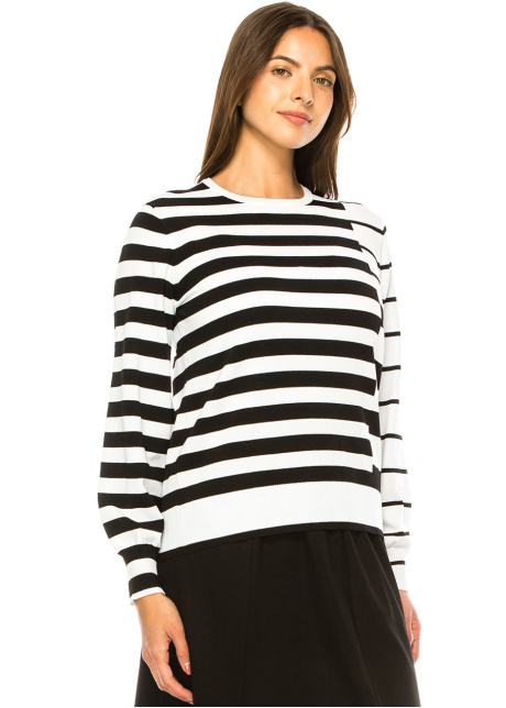 Sleek Stripes Modest Sweater