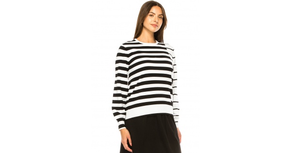 Sleek Stripes Modest Sweater Modest Women Clothing Yal New York