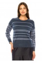 Navy Striped Knit Sweater – Classic Comfort