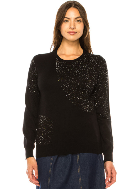 Black Diamond Stud Sweater – Sleek Modesty