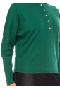 Meadow Breeze Button-Up Tee in Green