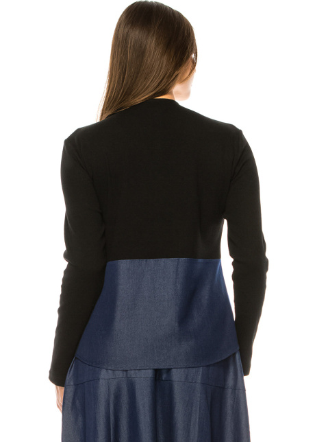 Denim Duet Button-Up Tee