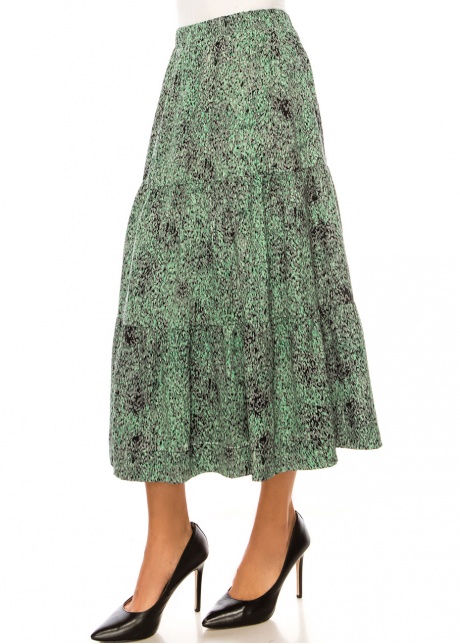 Speckled Emerald A-line Skirt