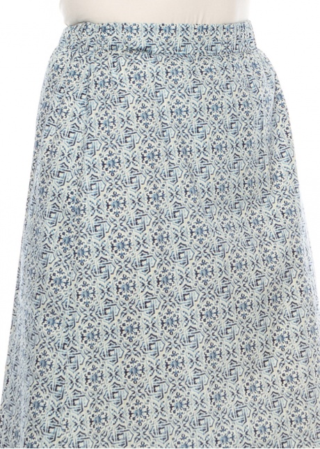Blue Lattice Full-Length Skirt – Modest Intrigue