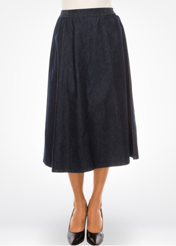 Essential Denim A-line Skirt
