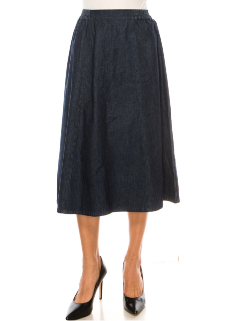 Essential Denim A-line Skirt