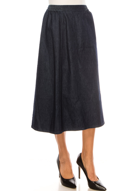 Essential Denim A-line Skirt