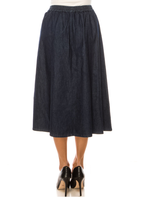 Essential Denim A-line Skirt