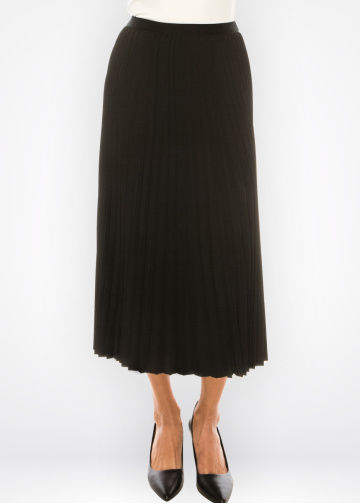 Classic Pleated Black Skirt