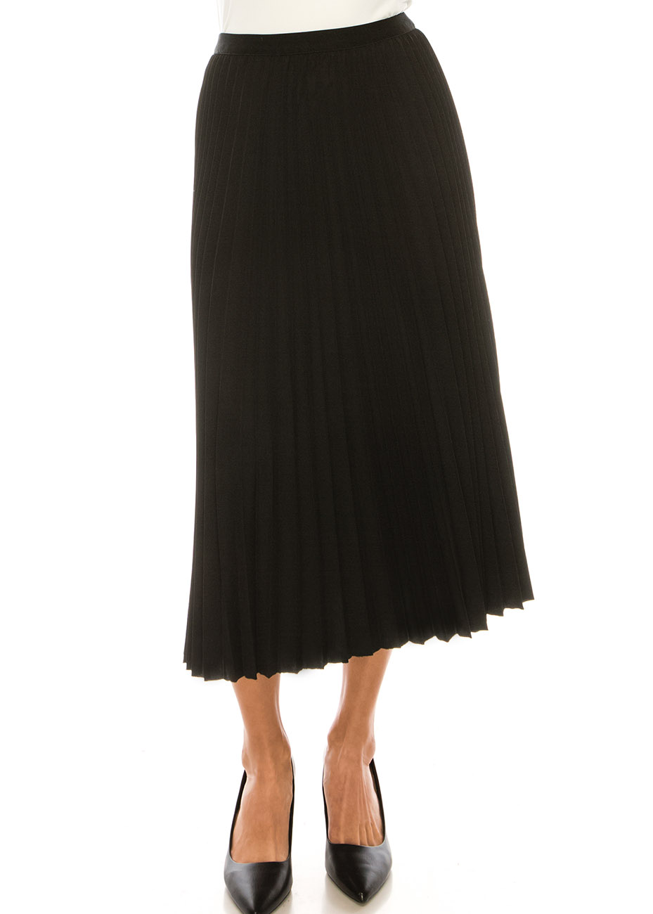 Classic Pleated Black Skirt