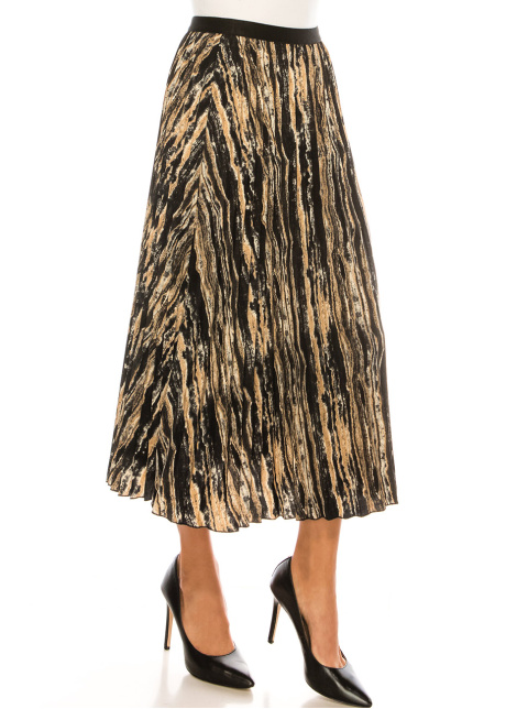 Amber Waves Flowy Midi Skirt