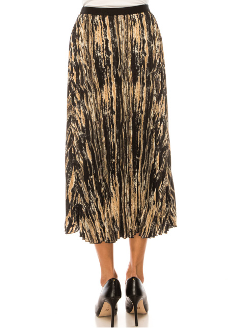 Amber Waves Flowy Midi Skirt