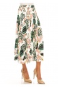 Emerald Garden Floral Midi Skirt