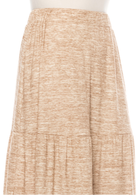 Beige Harmony Textured Maxi Skirt