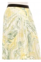 Citrus Swirl Pleated Skirt