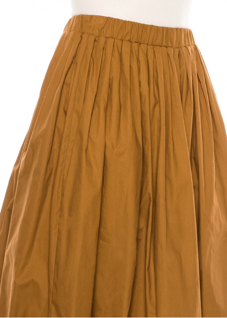 Copper Glow Rust Midi Skirt