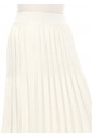 Elegant Ivory Pleated Midi Skirt