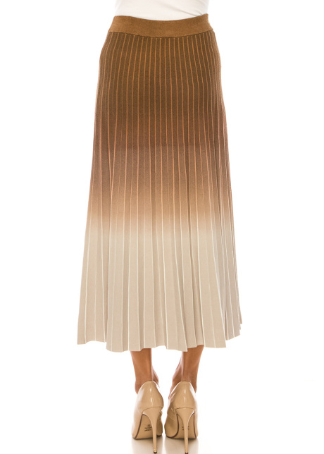 Sunrise Gradient Pleated Skirt