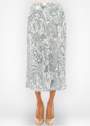 Regal Azure Scrollwork Skirt