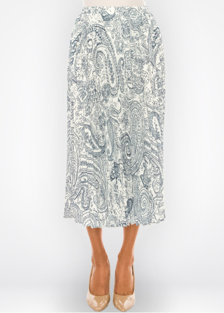 Regal Azure Scrollwork Skirt