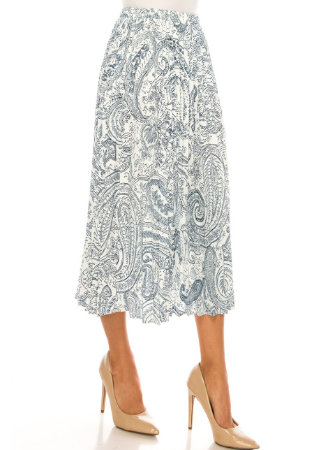 Regal Azure Scrollwork Skirt