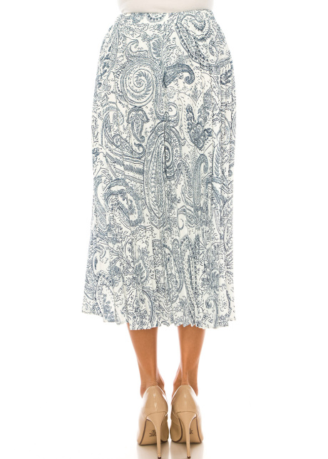 Regal Azure Scrollwork Skirt