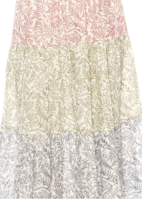 Spring Blossom Layered Midi Skirt