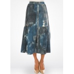 Blue Haven Tie-Dye Midi Skirt