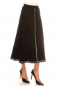 Chic Onyx with White Detail Skirt