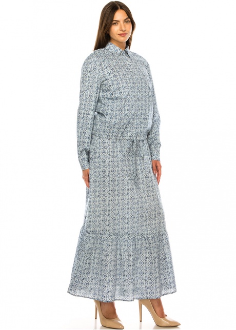 Blue Lattice Full-Length Skirt – Modest Intrigue