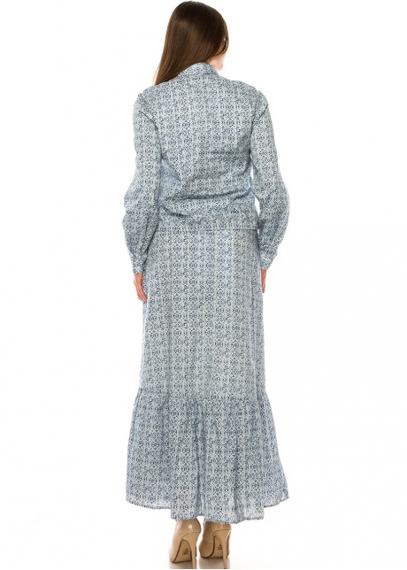 Blue Lattice Full-Length Skirt – Modest Intrigue
