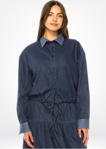 Versatile Indigo Denim Shirt