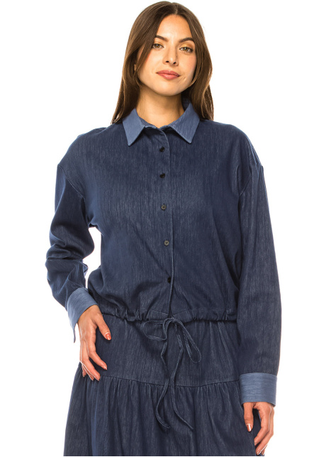 Versatile Indigo Denim Shirt