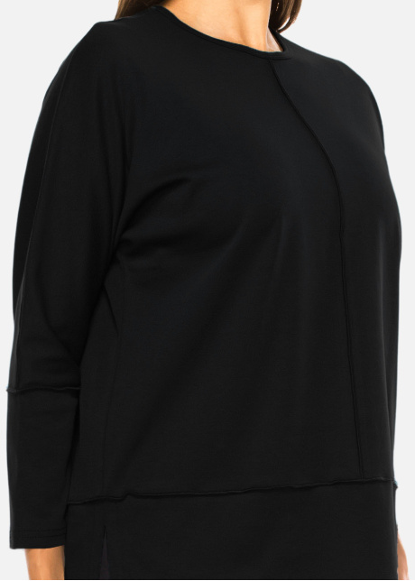 Jet Black Tailored Comfort Long Sleeve Tee