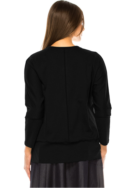 Jet Black Tailored Comfort Long Sleeve Tee