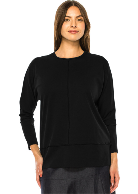 Jet Black Tailored Comfort Long Sleeve Tee