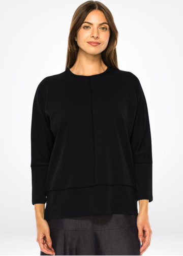 Jet Black Tailored Comfort Long Sleeve Tee