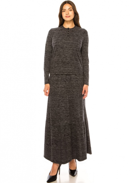 Twilight Haze Soft Knit Long Skirt