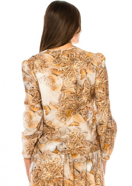 Bronze Flora Elegance Long Sleeve Tee