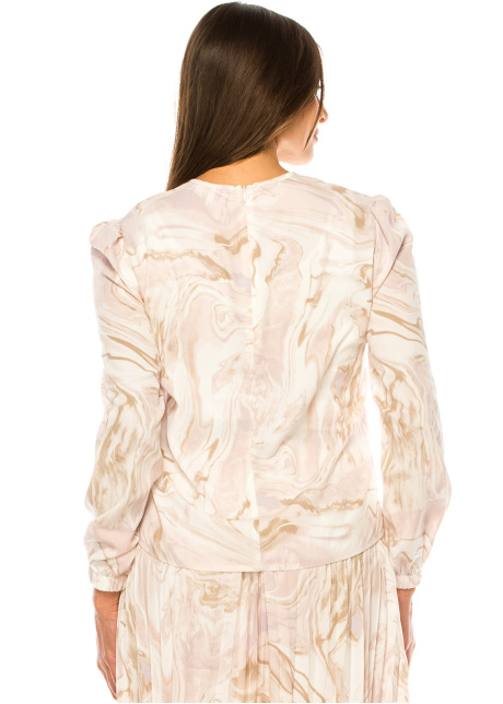 Blush Marble Elegance Long Sleeve Tee
