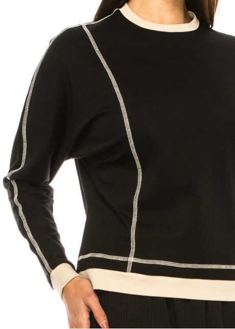 Classic Black & White Trimmed T-Shirt