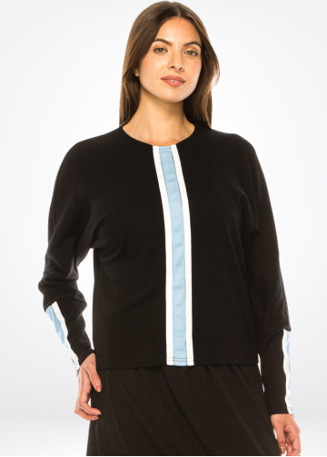 Cerulean Stripe Sleeve Tee